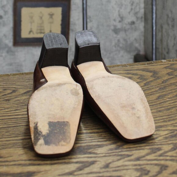 Sacha Too Womens Vintage Block Heels 1673edcfa1f5d1 Brown 6B - Picture 5 of 7